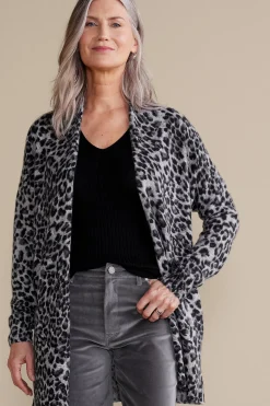 Soft Surroundings Sibyl Cashmere Printed Cardigan><noscript><img width=