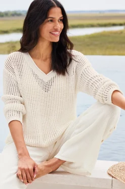 Soft Surroundings Simone Crochet Sweater><noscript><img width=