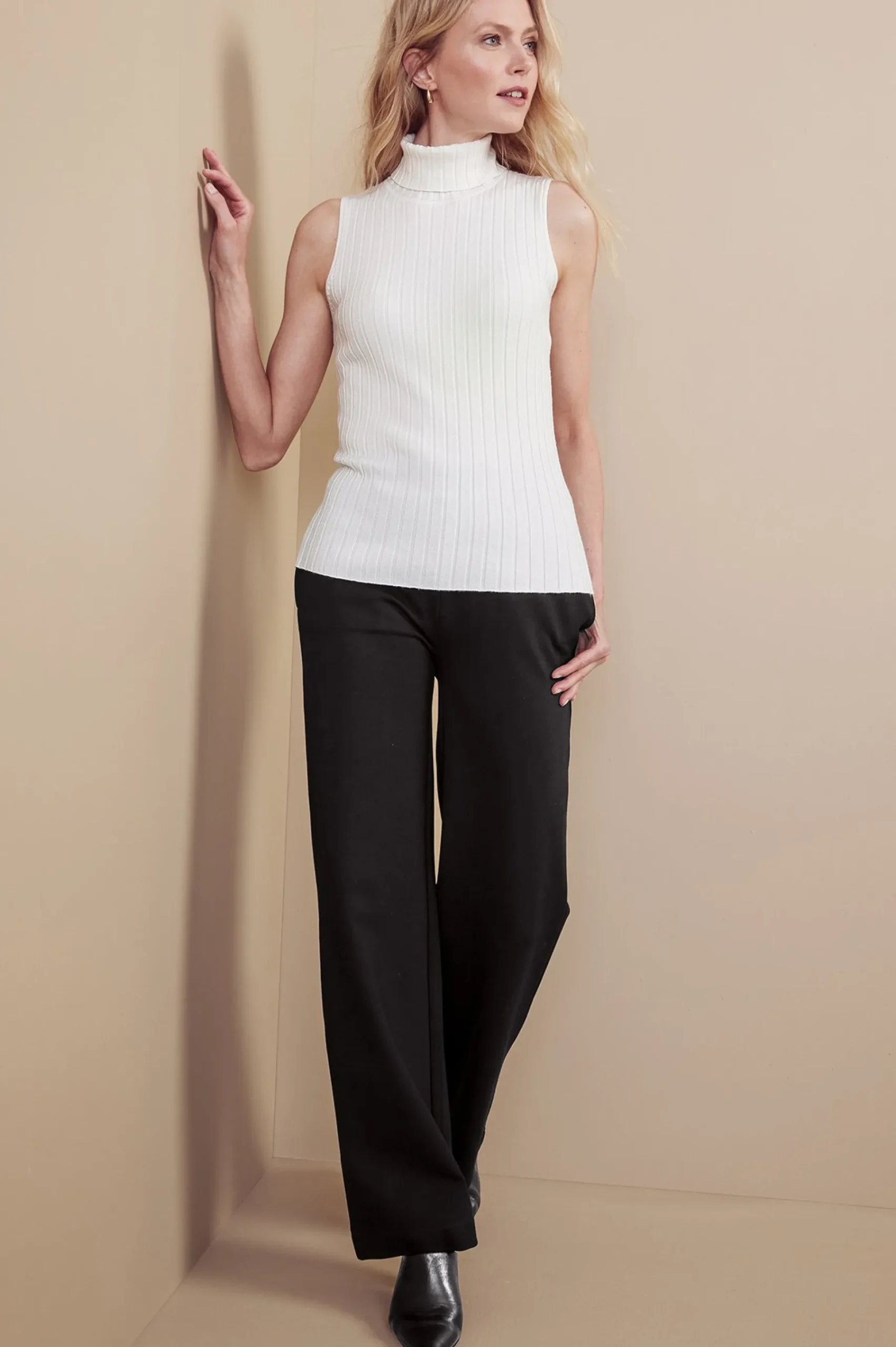 Soft Surroundings Soft Essential Ponte Wide Leg Pants> Soft Essential Styles|full length