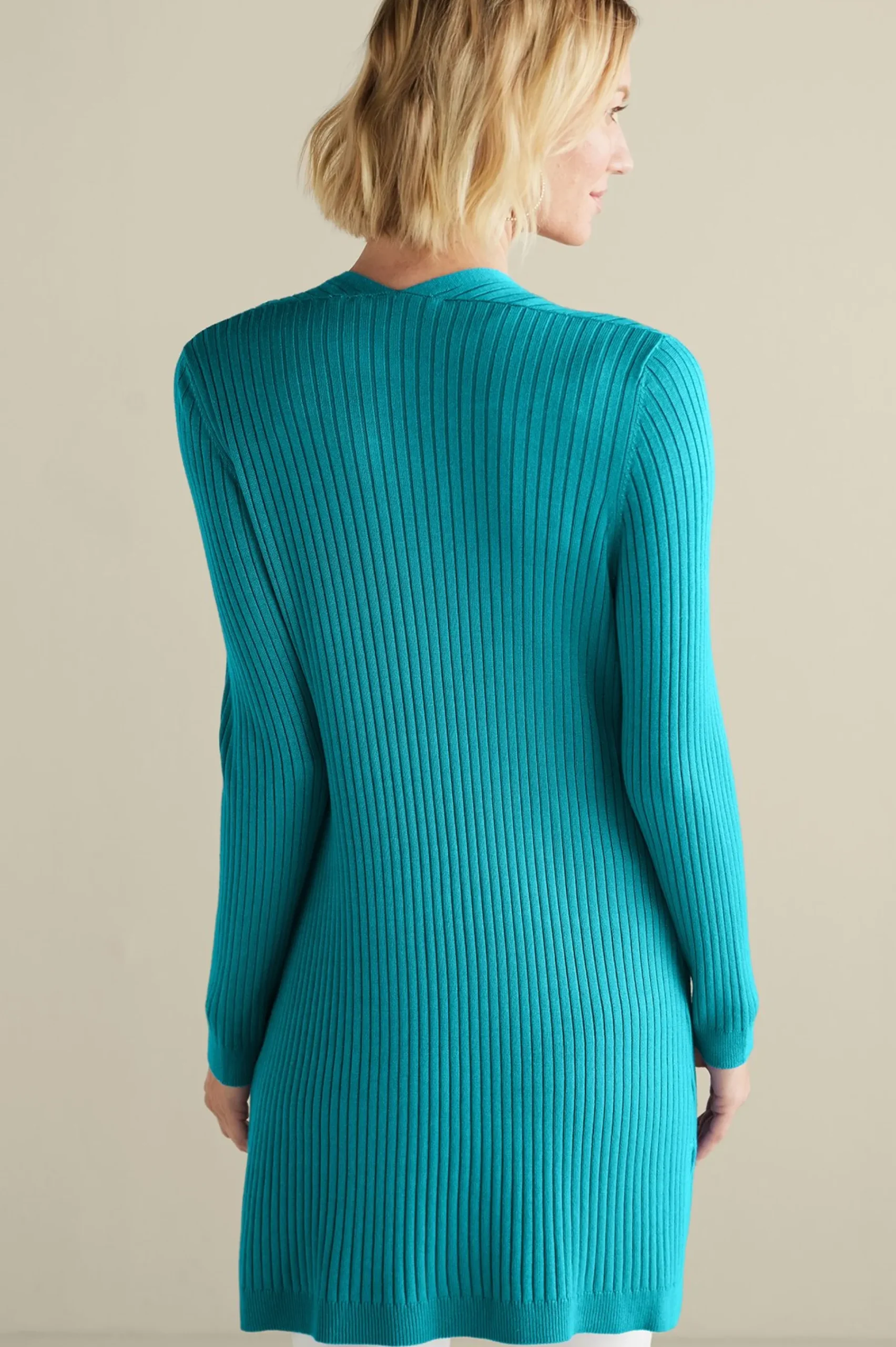 Soft Surroundings Soft Essential™ Ribbed Long Cardi> Everyday Styles|Vacation Shop
