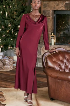 Soft Surroundings Solange Satin Dress><noscript><img width=