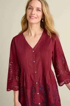 Soft Surroundings Trella Eyelet Top><noscript><img width=