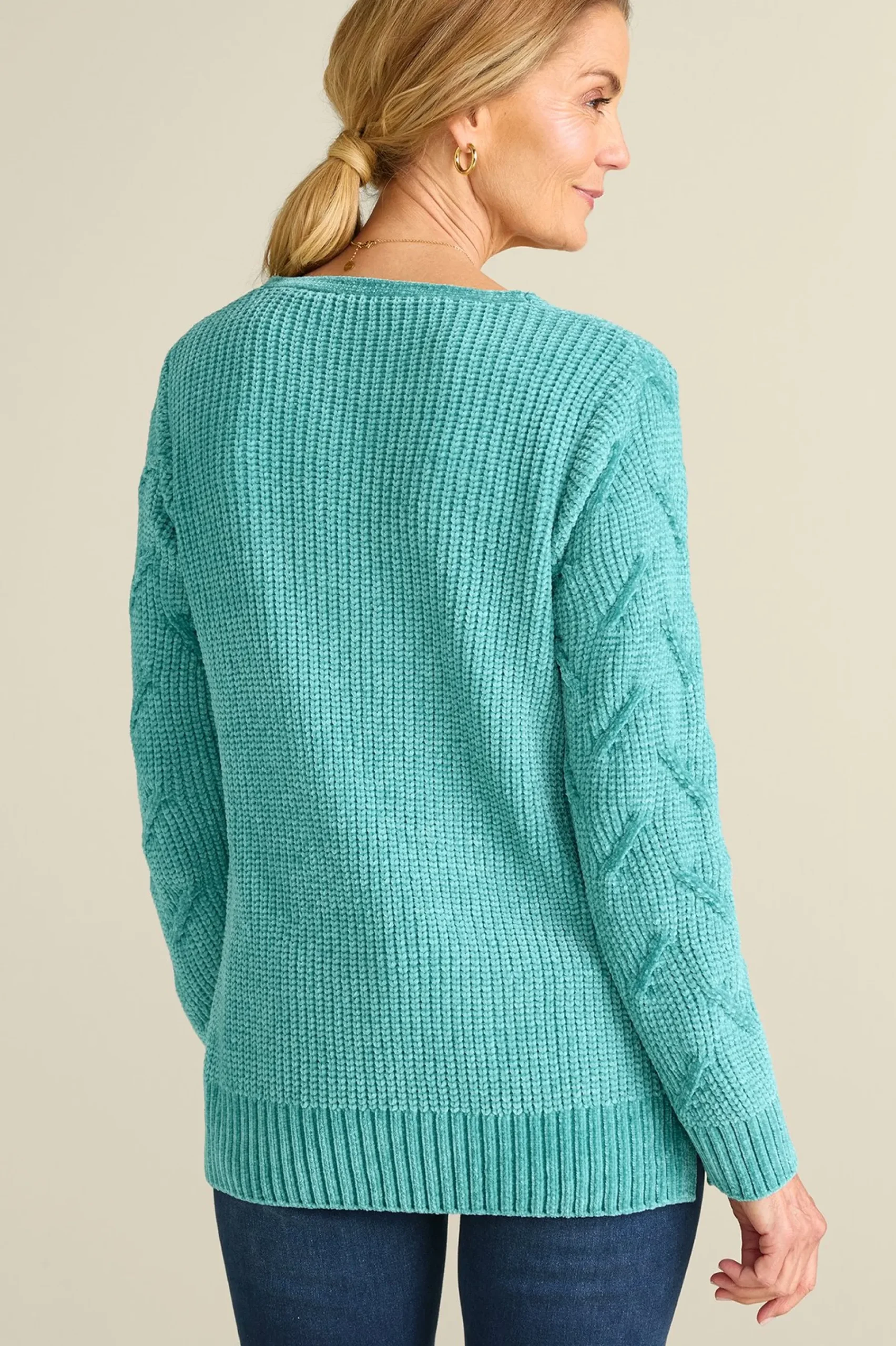 Soft Surroundings Trina Chenille Sweater> Sweaters & Cardigans|long sleeve
