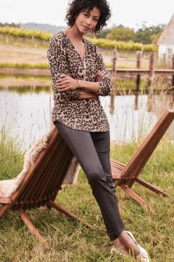 Soft Surroundings Ultimate Denim Coated Straight Leg Jeans><noscript><img width=