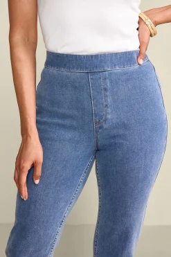 Soft Surroundings Ultimate Denim Pull-On Slim Leg Jeans><noscript><img width=