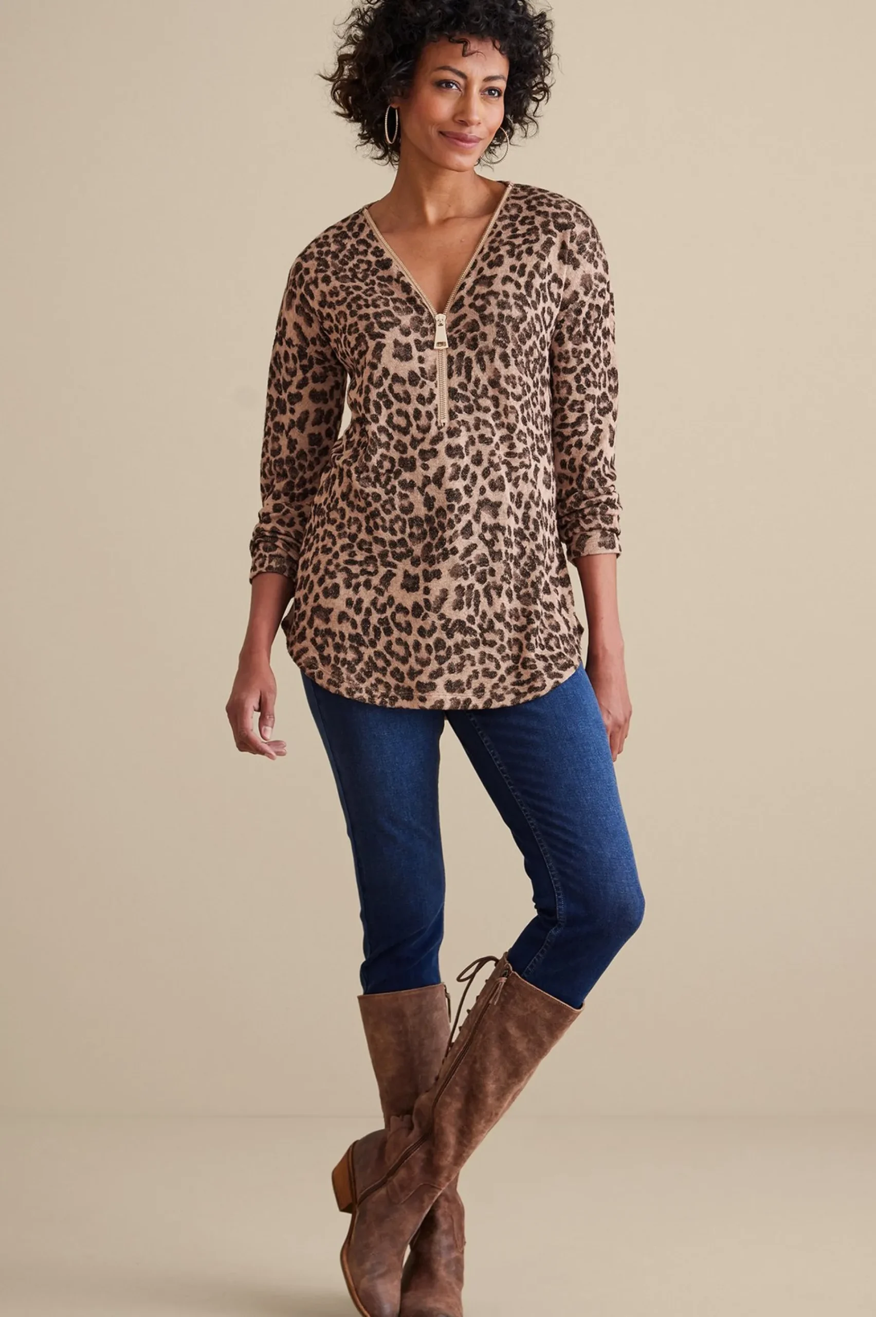 Soft Surroundings Valentina Zip Sweater> Everyday Styles|Sweaters & Cardigans
