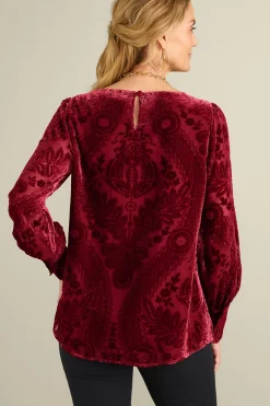 Soft Surroundings Vanetta Velvet Top><noscript><img width=
