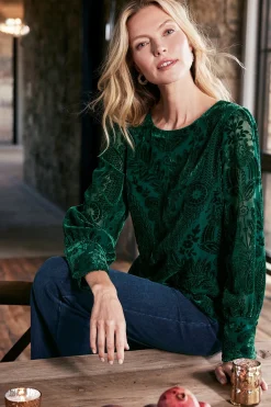 Soft Surroundings Vanetta Velvet Top><noscript><img width=