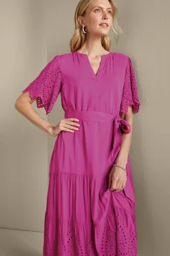 Soft Surroundings Verena Eyelet Midi Dress> Feminine Flourish|Vacation Shop