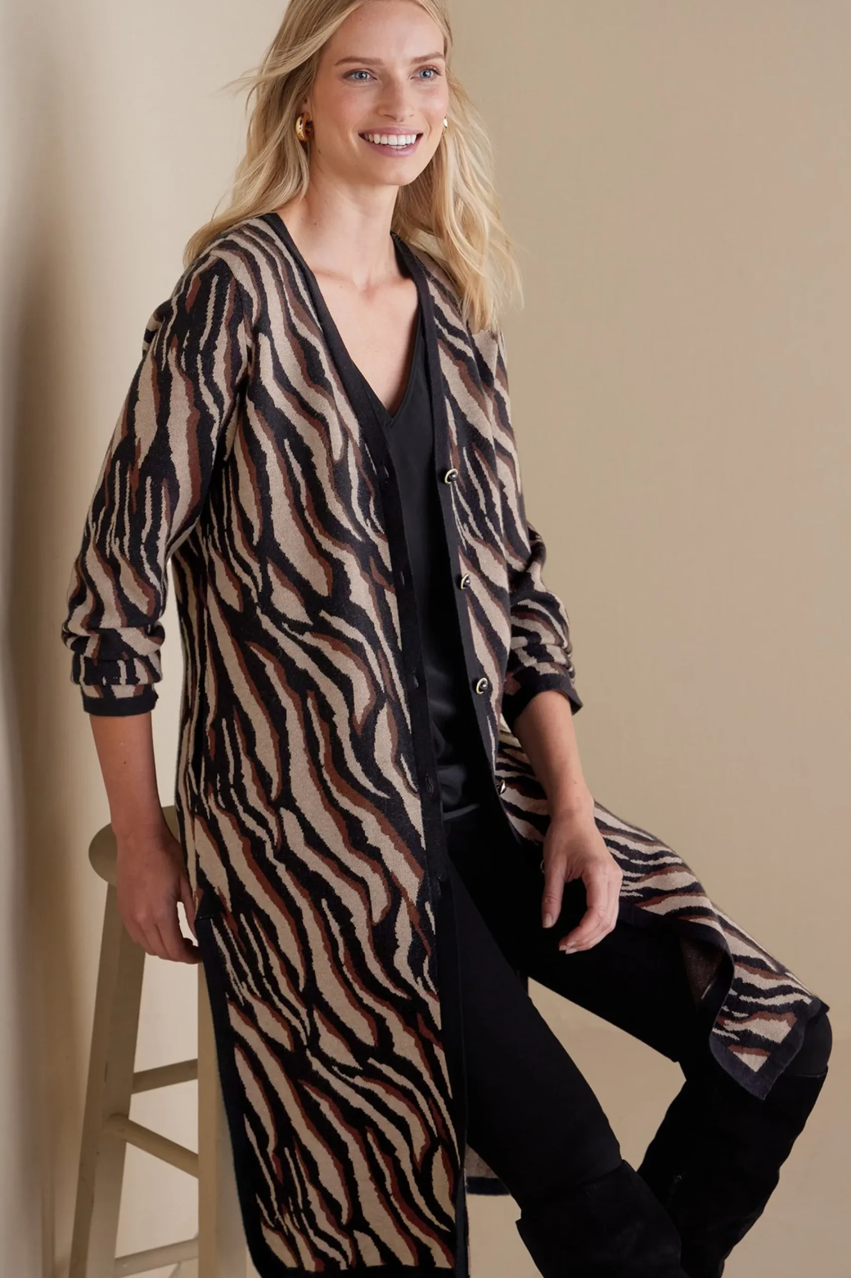 Soft Surroundings Veronica Jacquard Cardigan> Sweaters & Cardigans