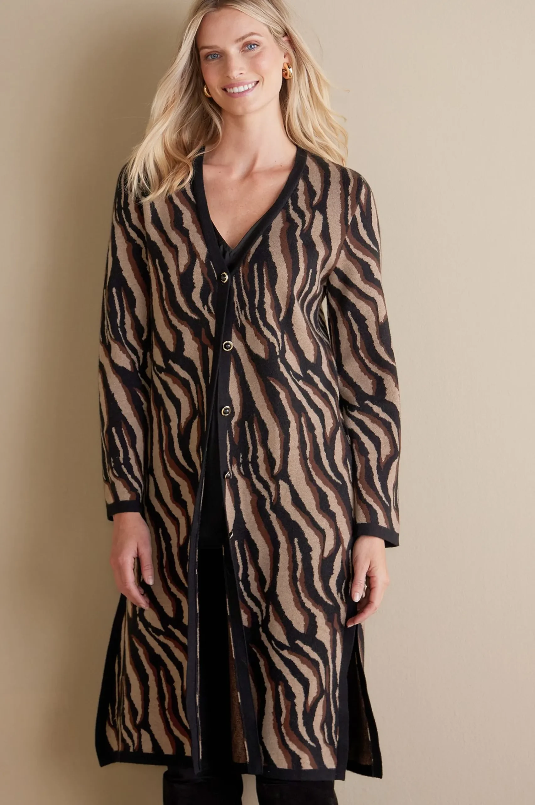 Soft Surroundings Veronica Jacquard Cardigan> Sweaters & Cardigans