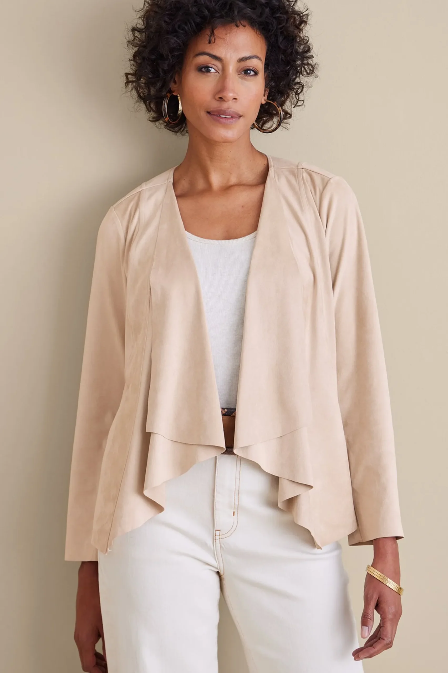 Soft Surroundings Viviana Faux Suede Jacket> Jackets & Coats