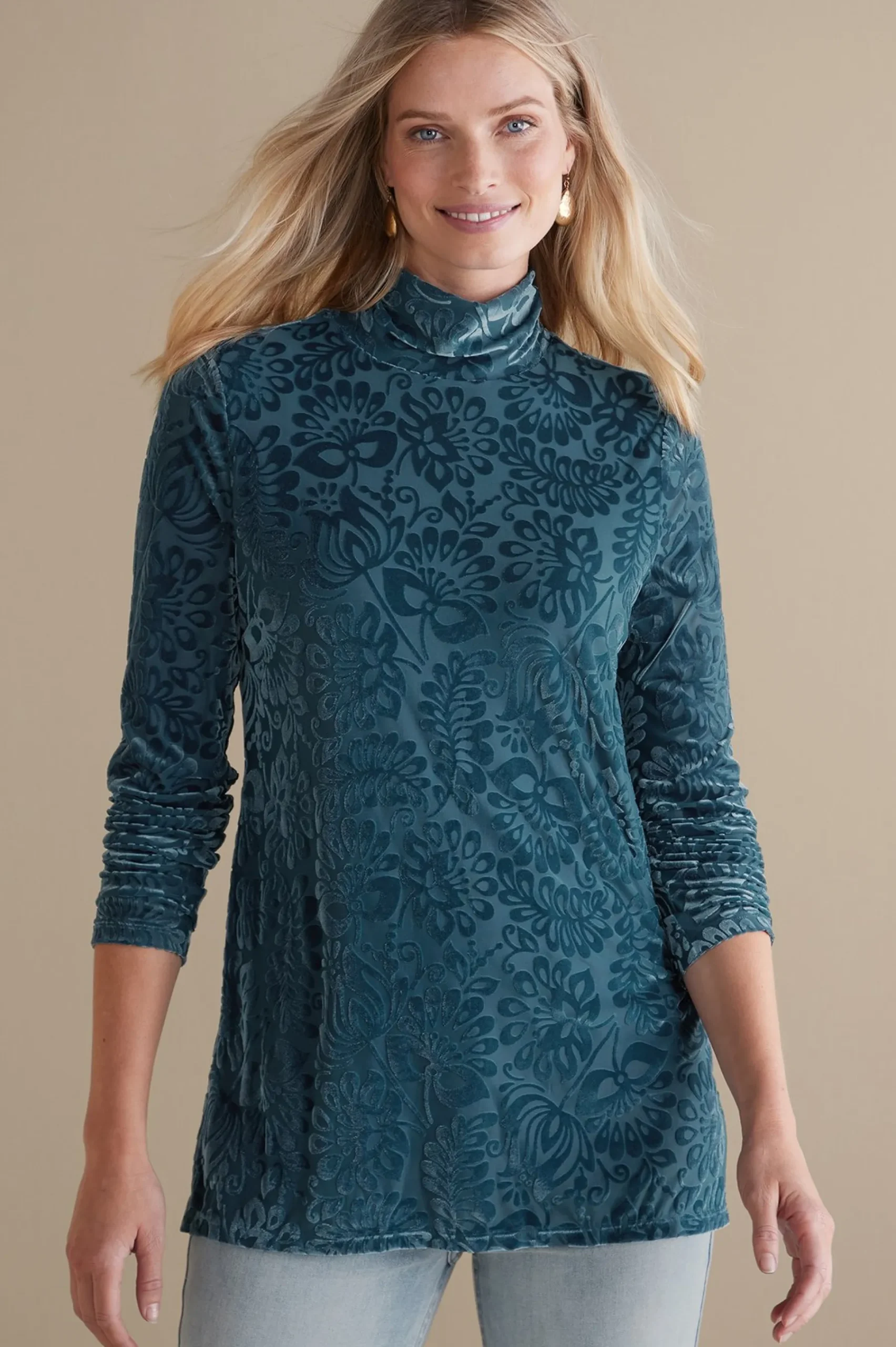 Soft Surroundings Walden Velvet Turtleneck> Feminine Flourish|Everyday Styles