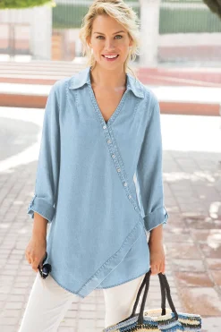 Soft Surroundings Washed TENCEL Tunic><noscript><img width=