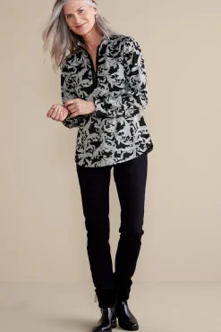 Soft Surroundings Winona Pullover> Feminine Flourish|long sleeve