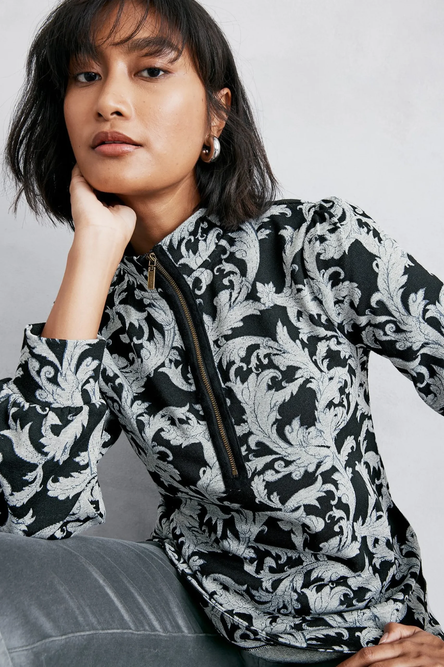 Soft Surroundings Winona Pullover> Feminine Flourish|long sleeve