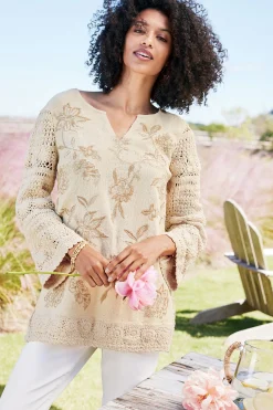 Soft Surroundings Zina Crochet Sweater><noscript><img width=
