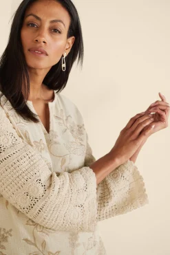 Soft Surroundings Zina Crochet Sweater><noscript><img width=